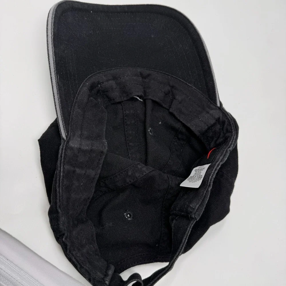 Nike Hat Black Youth One Size Adjustable Swoosh Cap‎ Embroidery Logo